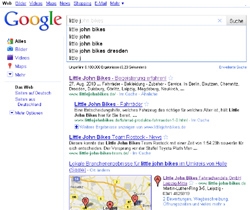 Google Instant Suche 
